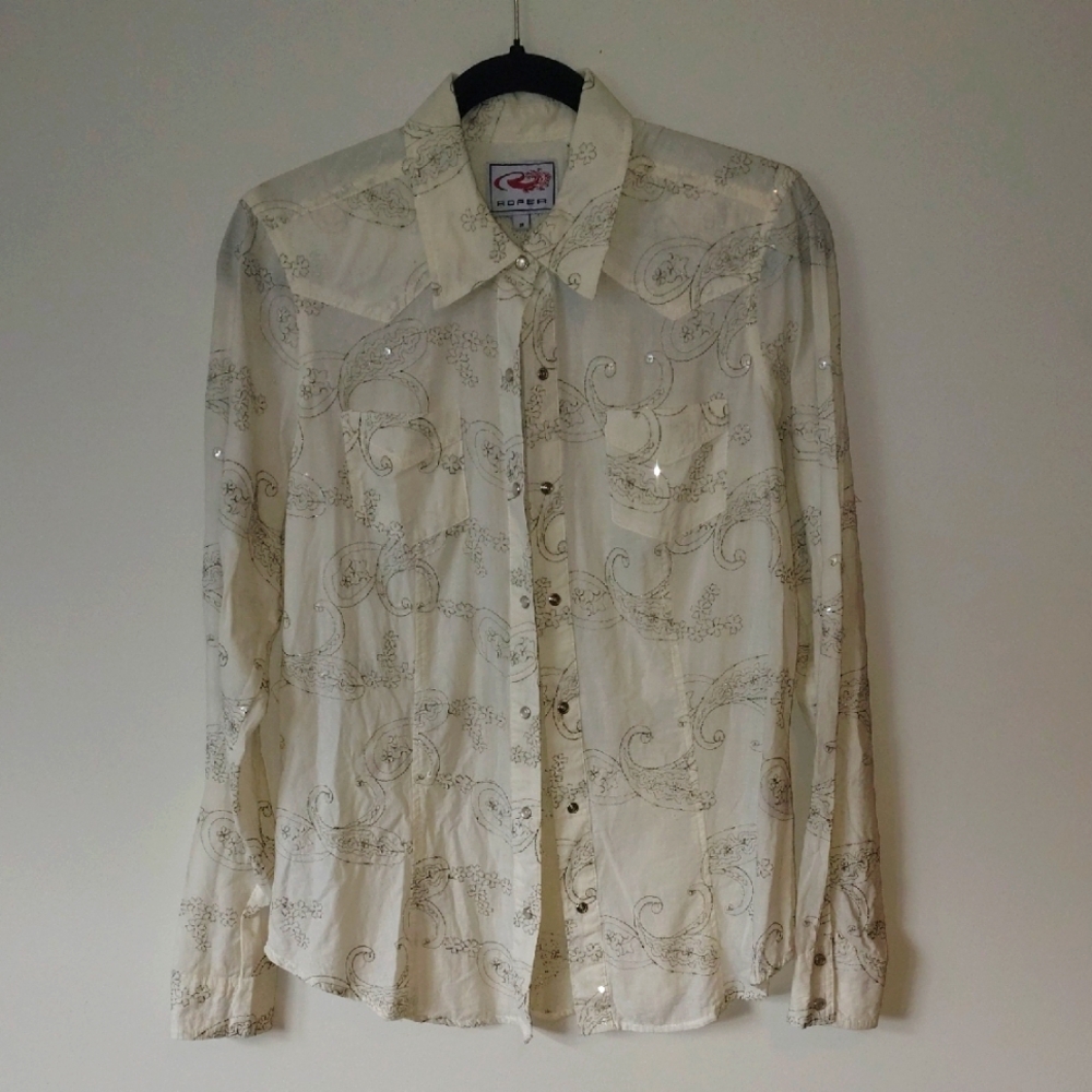 Off White Roper Medium Pearl Snap